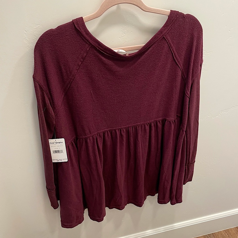 New Free People Peplum top